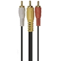 Cabo 3 + 3rca 1,80m Gold C/1 Coaxial Central Rca Fechado Loud