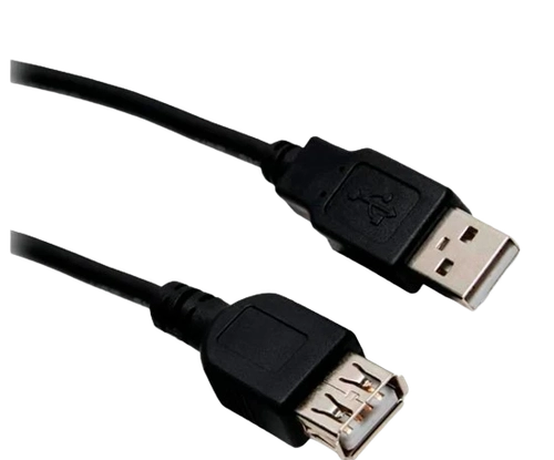 CABO EXTENSOR USB AM/AF 2.0 - 1.80M - PRETO