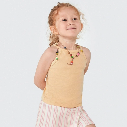 Regata de Ribana Lisa Amarela Hering - Feminino