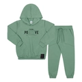 Conjunto Moletom Peluciado Positive Verde Tileesul - Masculino