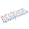 Teclado Mecanico Gamer T-dagger Bora Branco Rainbow Switch Brown - T-tgk313w