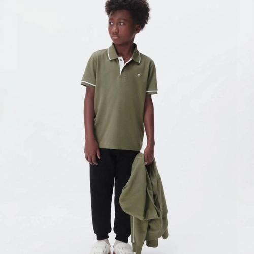 Camisa Polo Manga Curta Com Bordado Hering Masculino - Verde