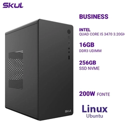 Computador B500 Quad Core I5 3470 3.20ghz Memória 16gb Ddr3 Ssd 256gb Nvme Fonte 200w Linux Ubuntu
