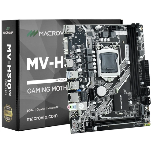 Placa Mae 1151 Intel 6ªa9ªG Ddr4 HDMI VGA MV-H310V2 Macrovip