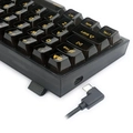 Teclado Gamer Mecânico Redragon Fizz Clear Preto K617ctb RGB