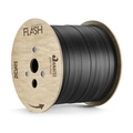 Cabo Fibra Óptica 1fo Bobina Com 1 Km Drop Flat Preto - Pn1folfsh01 Flash
