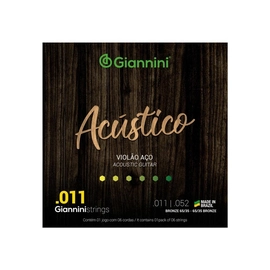 Encordoamento para Violao Aço Acustico .011 Bronze - Gespw