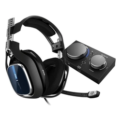 Headset Astro Gaming A40 TR + MixAmp Pro TR Gen 4 c/ Áudio Dolby - Compatível com PS4, PC, Mac - Preto/Azul - 939-001660