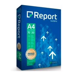 Papel Sulfite A4 75g Resma com 500 Folhas Branco Report Suzano