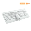 Kit Teclado + Mouse Sem Fio, KW202, Branco, Lecoo