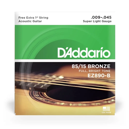 ENCORDOAMENTO DE AÇO PARA VIOLÃO - EZ890-B 009.045 - DADDARIO