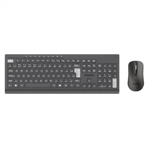 Kit Teclado e Mouse Pcyes Soft Wireless 1200Dpi Preto - PCOSFWAB