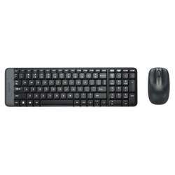 Combo Teclado e Mouse Wireless Logitech Mk220 Usb Preto Sem Fio