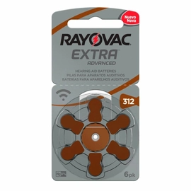 Bateria Auditiva Tamanho 312 Com 6 312aux-6xebra