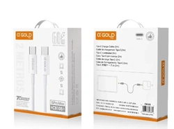 Cabo de dados e Carregamento Tipo-c Type-c para Tipo-c Type-c 2 metros 60w Turbo Cb-105 - AGold