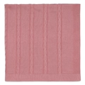 Manta Tricot Trançada Feminina – Rosa Prata