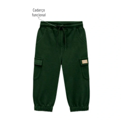 Calça Jogger Moletom Felpado Bolsos Laterais Onda Marinha - Masculina