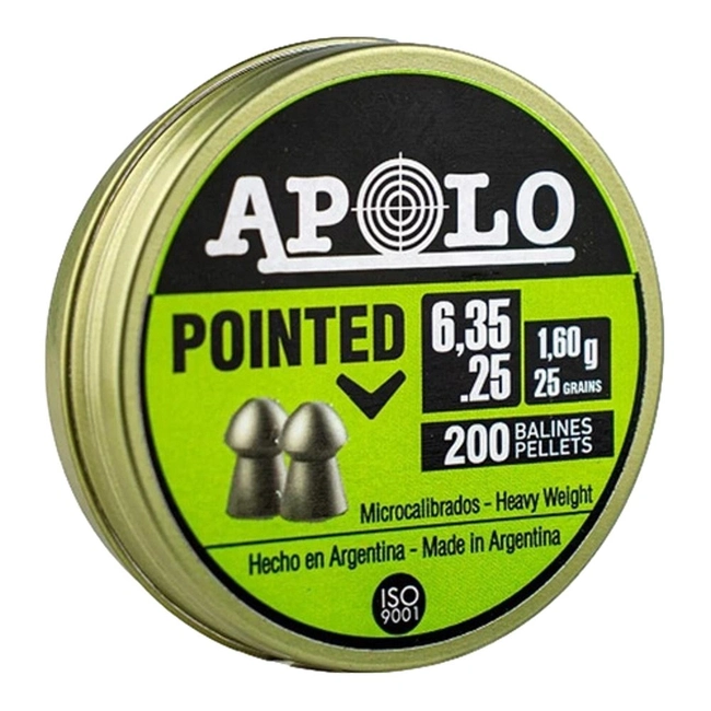 Chumbinho Apolo Pointed 6,35mm - (APOLO)