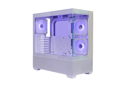 Gabinete Cooler Master Elite 690 Wood Atx Vidro Panoramico 3 Fans Argb Branco    E690-whnn-s00