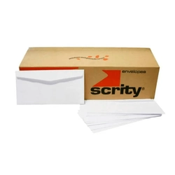 Envelope Ofício Offset Branco 63g 114X229mm Cx 1000 Unidades Scrity