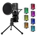 Microfone Gamer Redragon Adne RGB Preto - Gm212