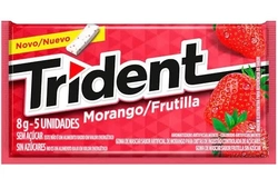Trident Morango Sem Açúcar 8g