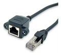 Cabo Extensão Rj45 Macho E Fêmea 60cm Blindado Painel Cat5