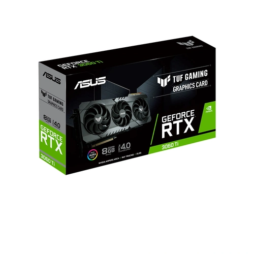 【美品】ASUS TUF RTX 3060Ti OC V2 LHR 8GB Placa de Video Asus, TUF Gaming Geforce RTX 3060 Ti OC, LHR, 8GB