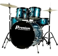 Bateria Acústica Premium Dx722 Bl Azul Completa Cor Azul - Bumbo 22