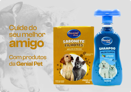 Cuide do seu melhor amigo com produtos da Genial Pet.