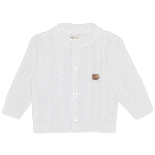 Casaquinho Avulso Tricot Trançado Branco - Unissex