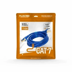 Patch Cord Cabo de Rede Cat7 2.5m Pluscable Azul - Cat725bl