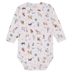 Body Manga Longa Avulso Suedine Masculino – Cachorrinho no Parque